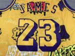 NBA 23 James Lakers Graffiti Maillot jaune